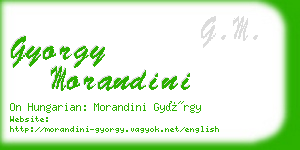 gyorgy morandini business card